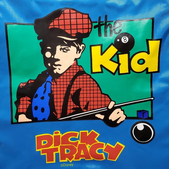 Vintage Dick Tracy The Kid Backpack Blue‎ Bag Disney Movie Film Rare Like New - Picture 9 of 11